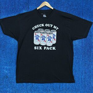 Pabst Blue Ribbon “Check Out My Six Pack” Graphic T-Shirt Size XXL